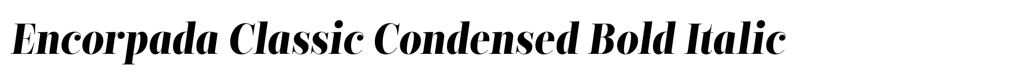 Encorpada Classic Condensed Bold Italic image